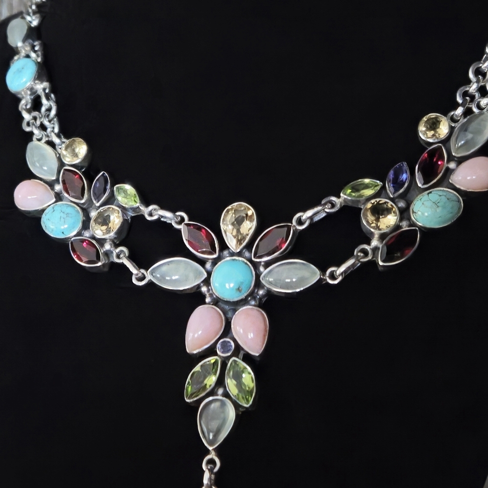 NICKY BUTLER RAJ LIMITED EDITION 925 Sterling Silver Designer Necklace Turquoise - Picture 13 of 16